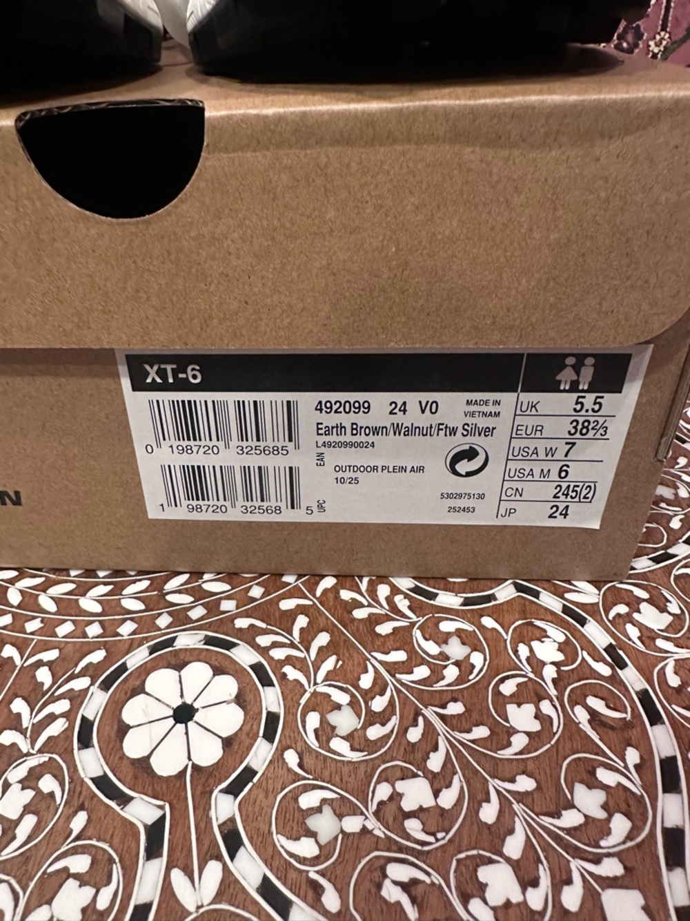 Salomon XT-6 - Earth Brown/Walnut/Ftw Silver - US 6M/7W Sneaker Shoe - Picture 4 of 10